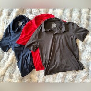 Old Navy CloudMotion Performance Polo Shirt Trio - Red, Black, and Navy